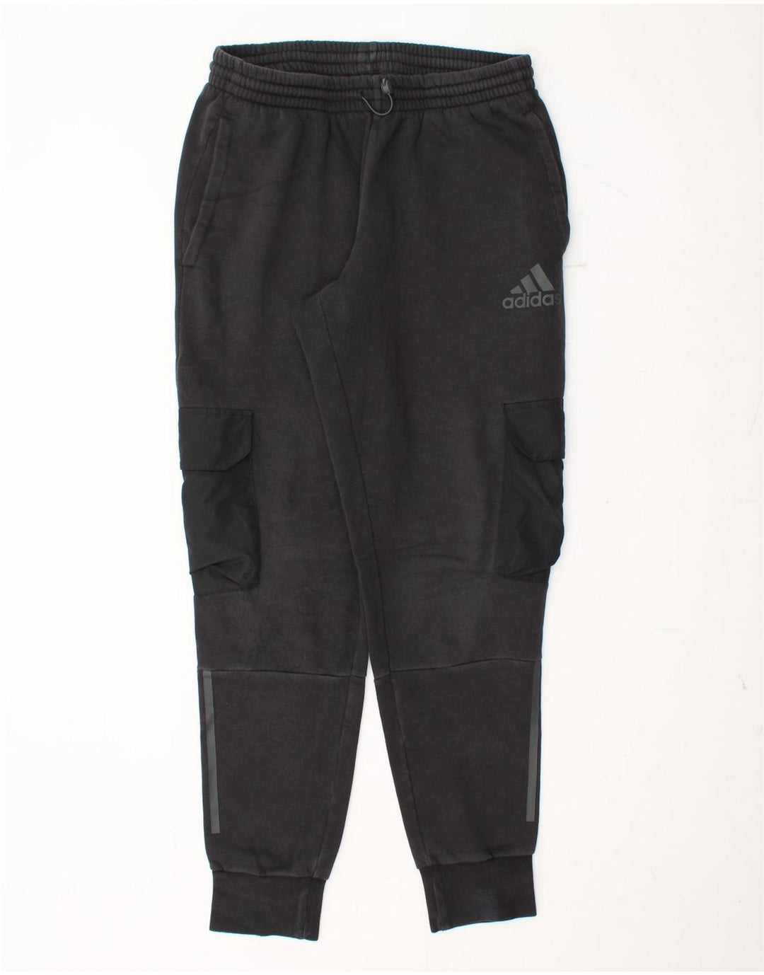 ADIDAS Herren Cargo-Trainingshose, Jogginghose, mittelschwarz, Baumwolle