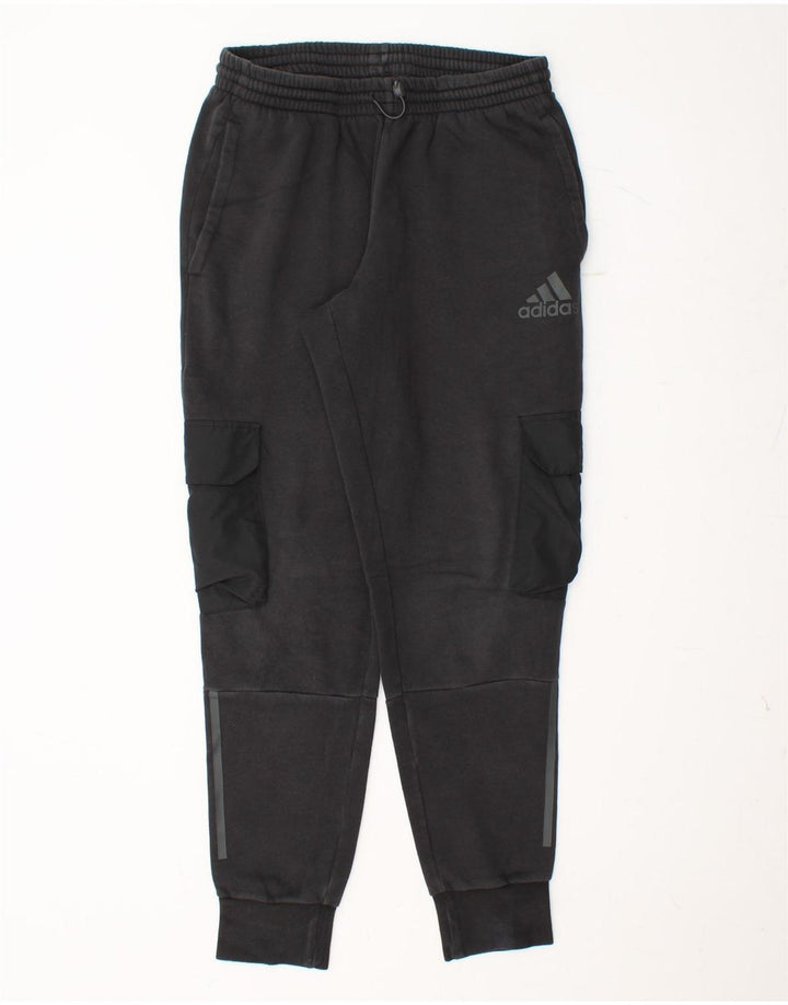 ADIDAS Herren Cargo-Trainingshose, Jogginghose, mittelschwarz, Baumwolle