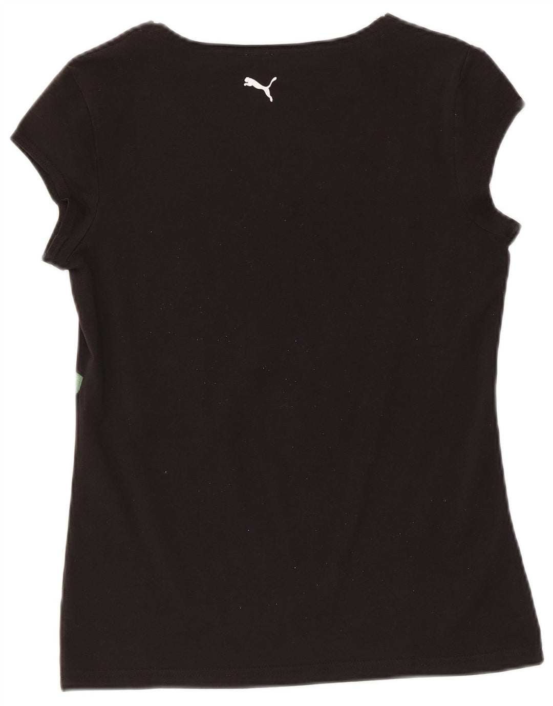 Puma Damen Graphic T-Shirt Top UK 12 Medium Schwarz