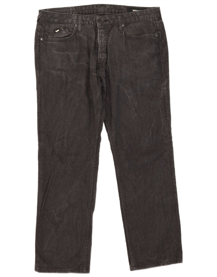 Gas Herren Straight Jeans W36 L29 Graue Baumwolle
