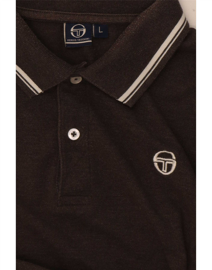 Sergio Tacchini Herren Poloshirt Large Braun