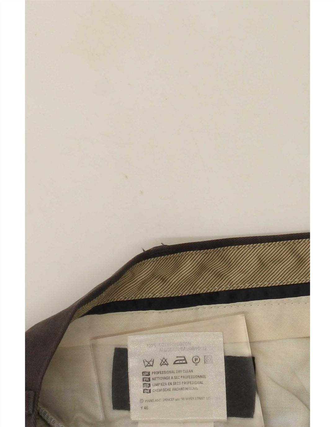 Marks & Spencer Herren St. Michael Straight Chino Hose W36 L31 Grau