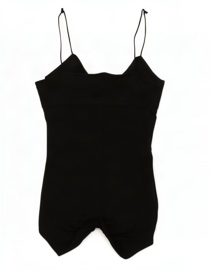Armani Jeans Damen Ärmelloses asymmetrisches Tunika-Oberteil UK 12 Mittelschwarze Seide