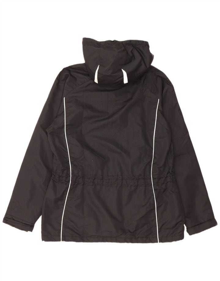 Brugi Damen-Regenjacke mit Kapuze, UK 14, Mittelschwarz, Colourblock-Polyester
