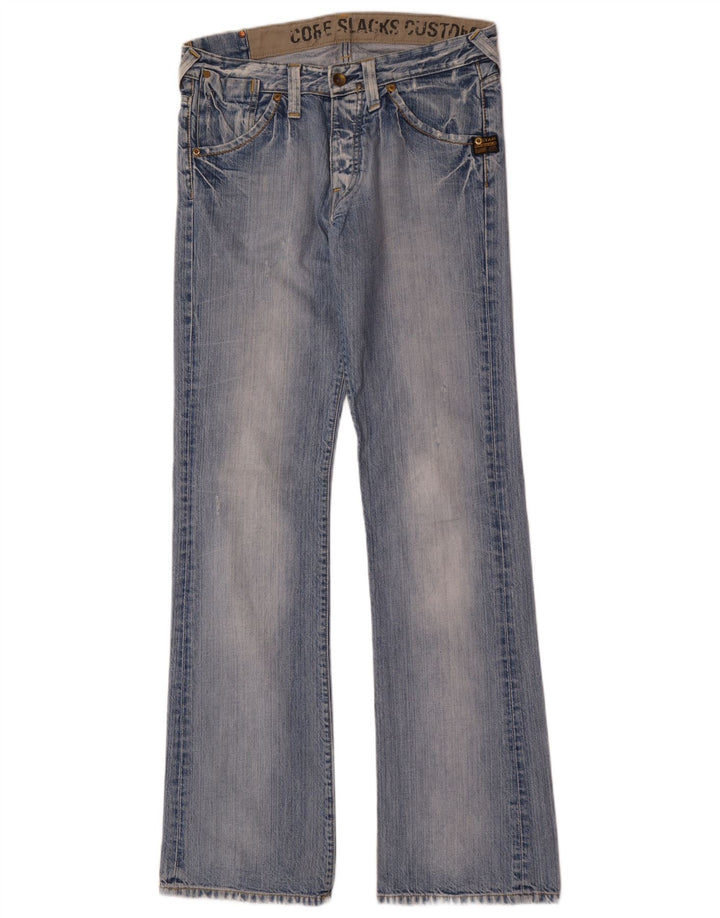 G-Star Herren Distressed Bootcut Jeans W32 L36 Blaue Baumwolle