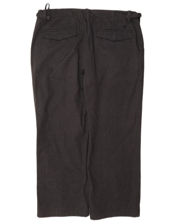 Timberland Herren gerade Chinohose W40 L29 graue Herringbone-Baumwolle
