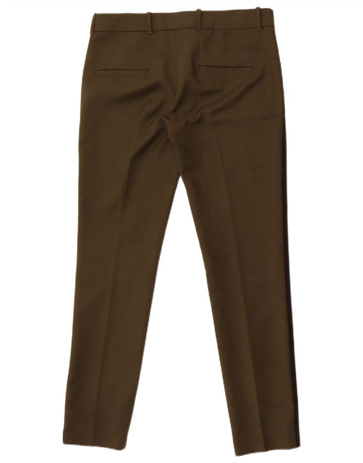Zara Slim Chino-Hose für Damen, mittelgroß, W28, L29, Khaki, Baumwolle