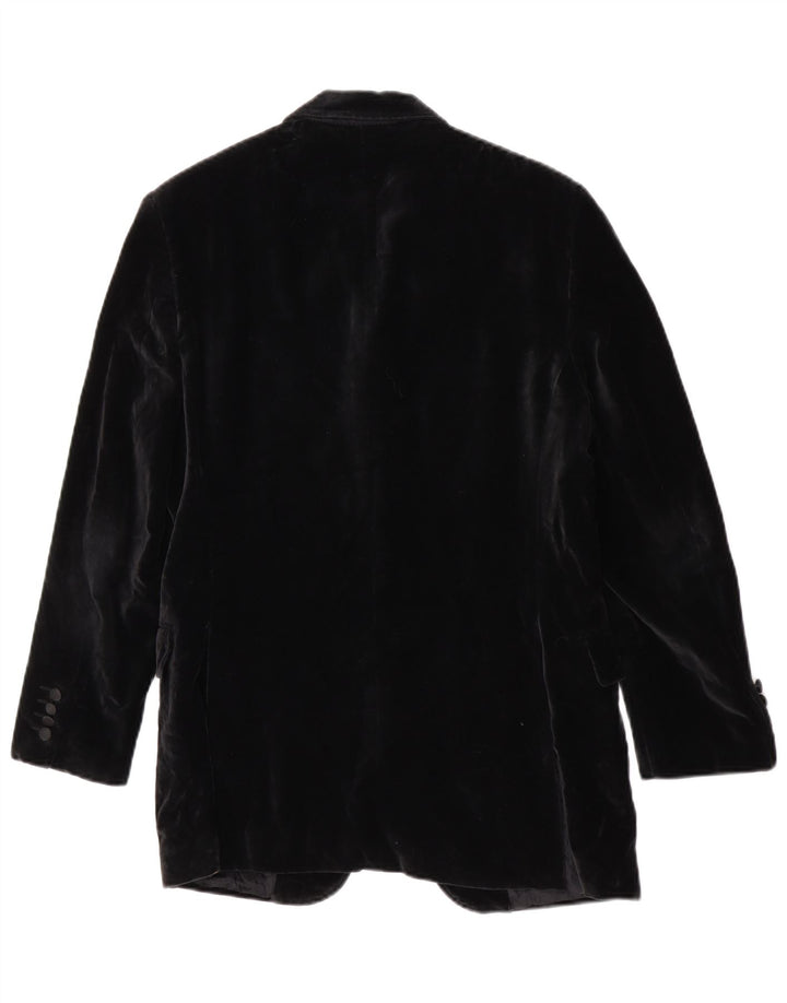 Gino Sartore Herren-Blazer aus Samt mit 3 Knöpfen, Gr. 36, Schwarz