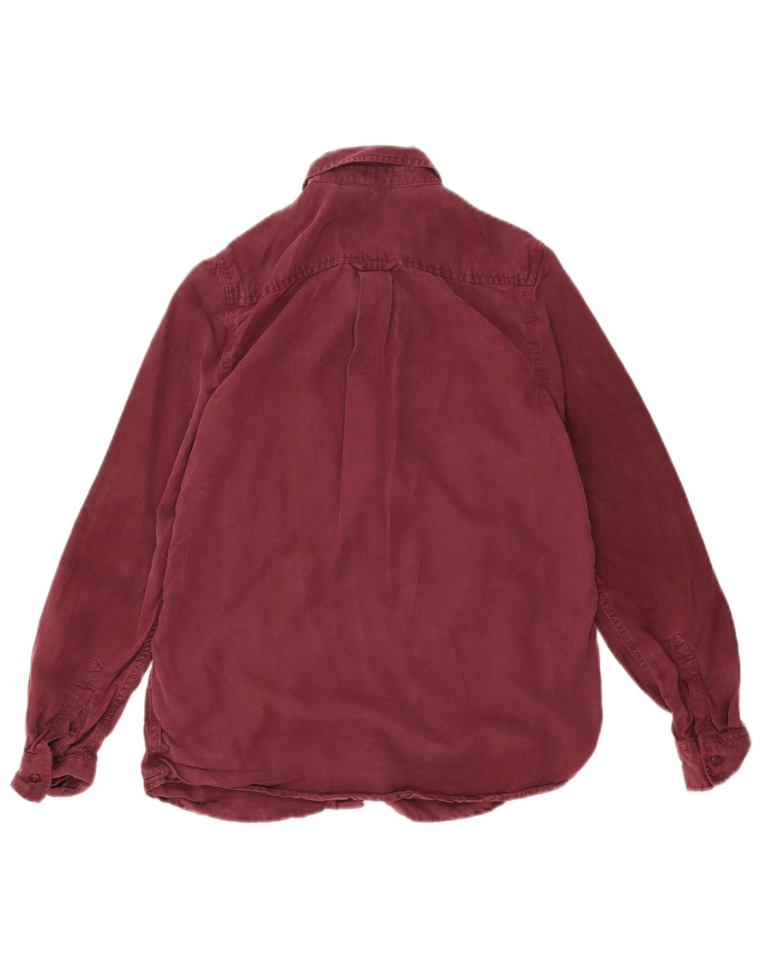 Marks & Spencer Damen Jeanshemd UK 10 Small Burgund Lyocell
