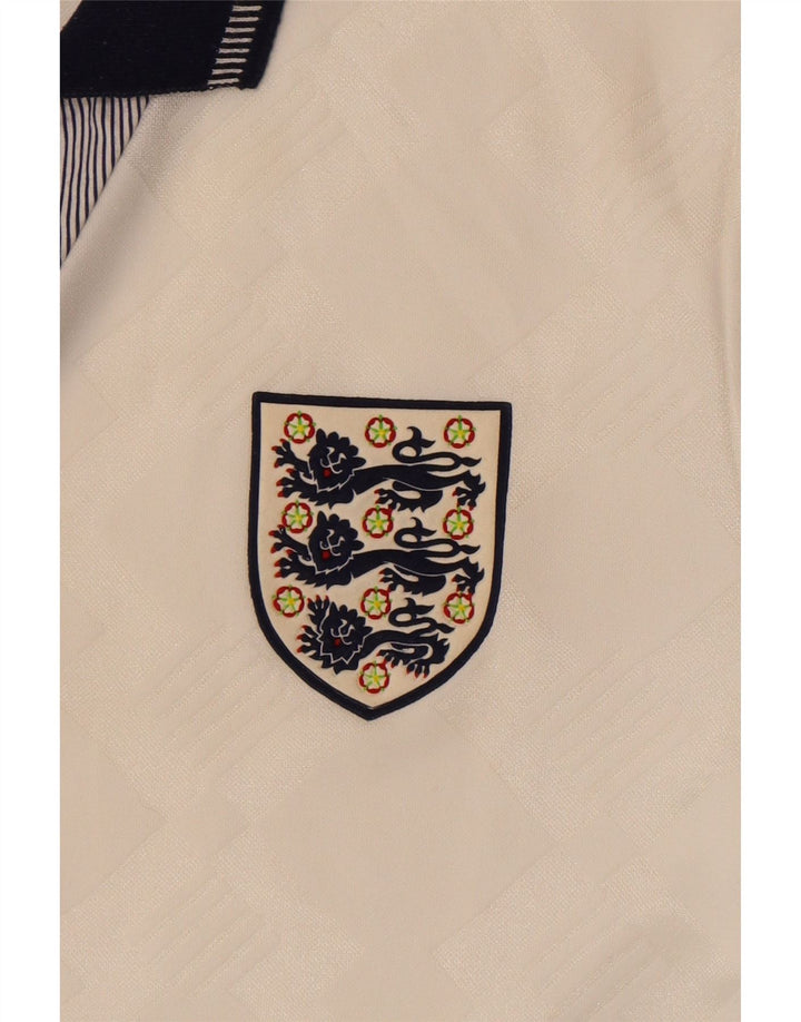 Umbro England 1990-1992 Grafik-Trikotoberteil für Herren, Größe S, Weiß, Sport