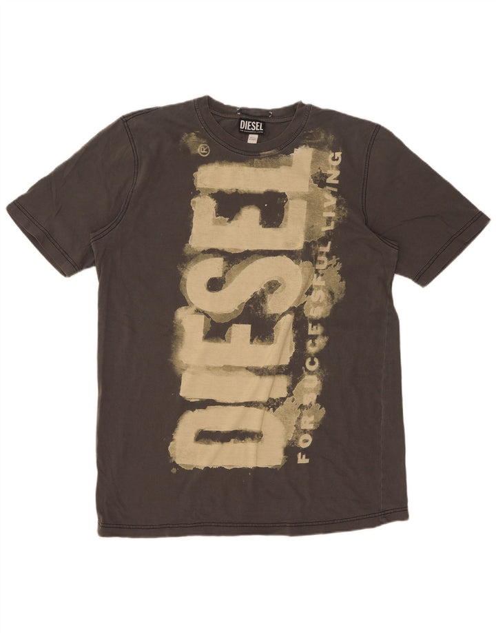 Diesel Herren Grafik T-Shirt Top XS Khaki