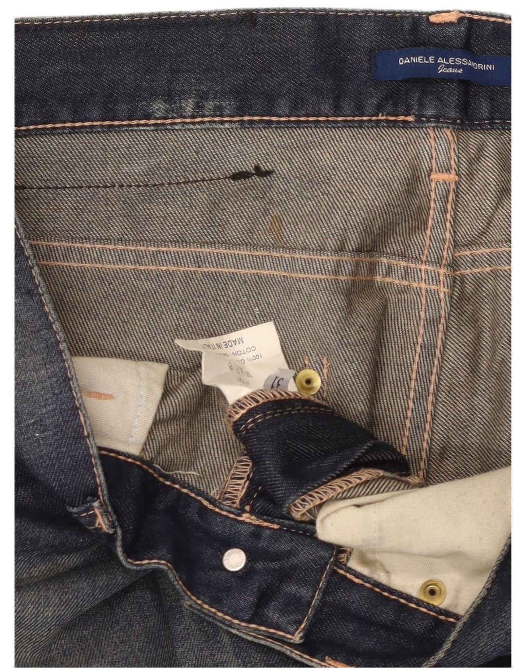 Daniele Alessandrini Damen Straight Jeans W31 L33 Blaue Baumwolle
