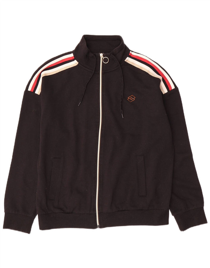 LOTTO Damen-Trainingsanzug-Top-Jacke UK 18 XL Schwarz