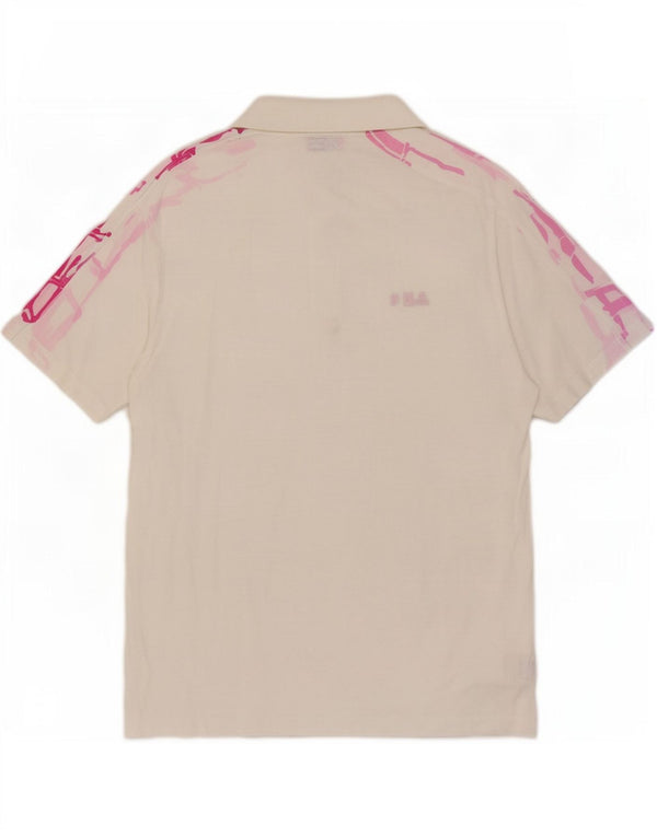 Fila Herren-Poloshirt mit Grafik, IT 52, große weiße Baumwolle