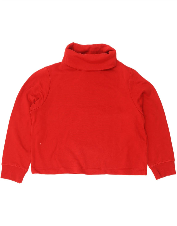 Zara Damen-Sweatshirt mit Rollkragen, übergroß, kurz geschnitten, UK 18, XL, Rot
