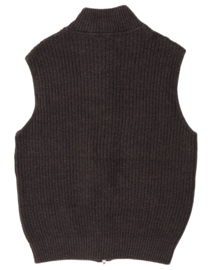 Bramante Herren-Strickjacke aus mittelgrauer Schurwolle