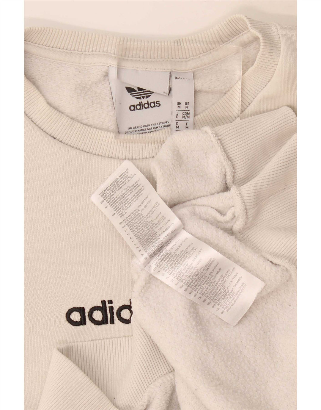 Adidas Herren Grafik-Sweatshirt-Pullover, mittelbeige Baumwolle