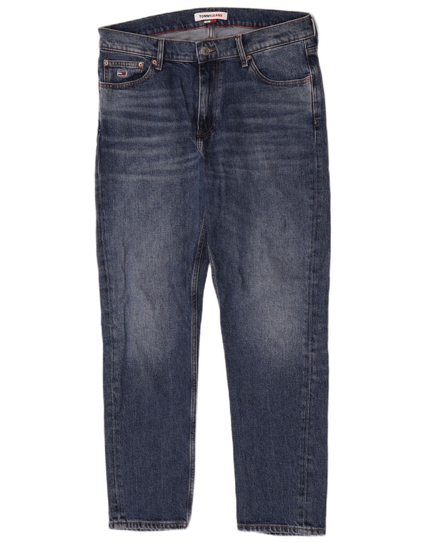 Tommy Hilfiger Herren Slim Jeans W32 L29 Blaue Baumwolle