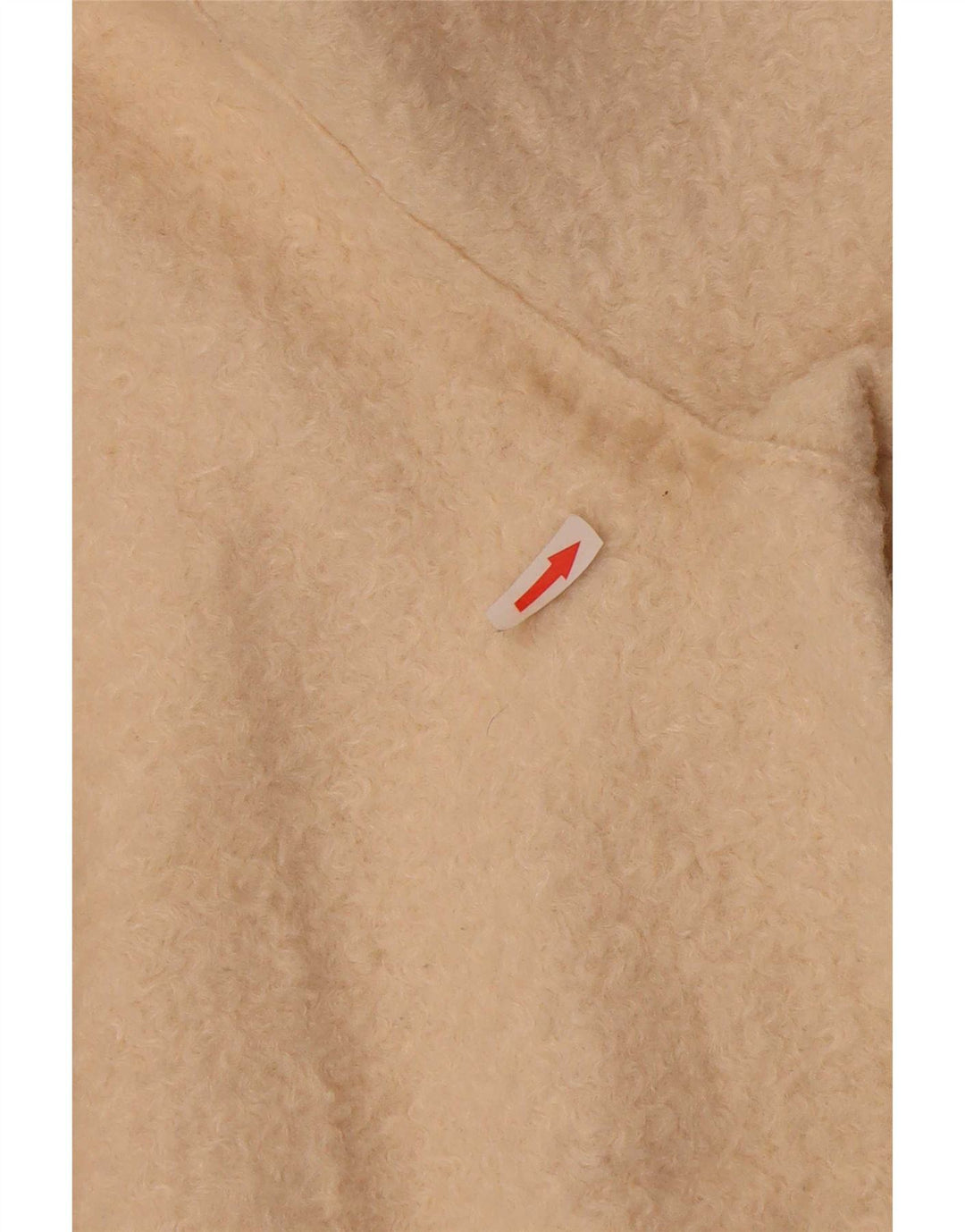 Zara Damen Übergroßer Fleecemantel UK 14 Mittelbeige Polyester