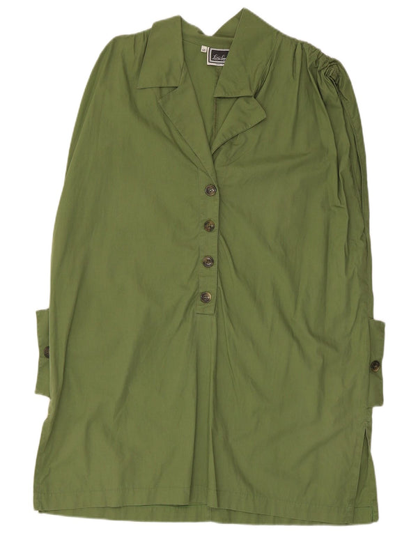 Luisa Spagnoli Womens Pullover Shirt Dress IT 46 Large Green