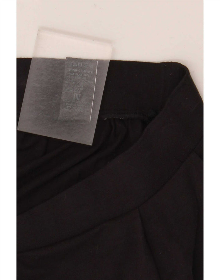 Marks & Spencer Damen A-Linienrock UK 14 Medium W30 Schwarze Viskose