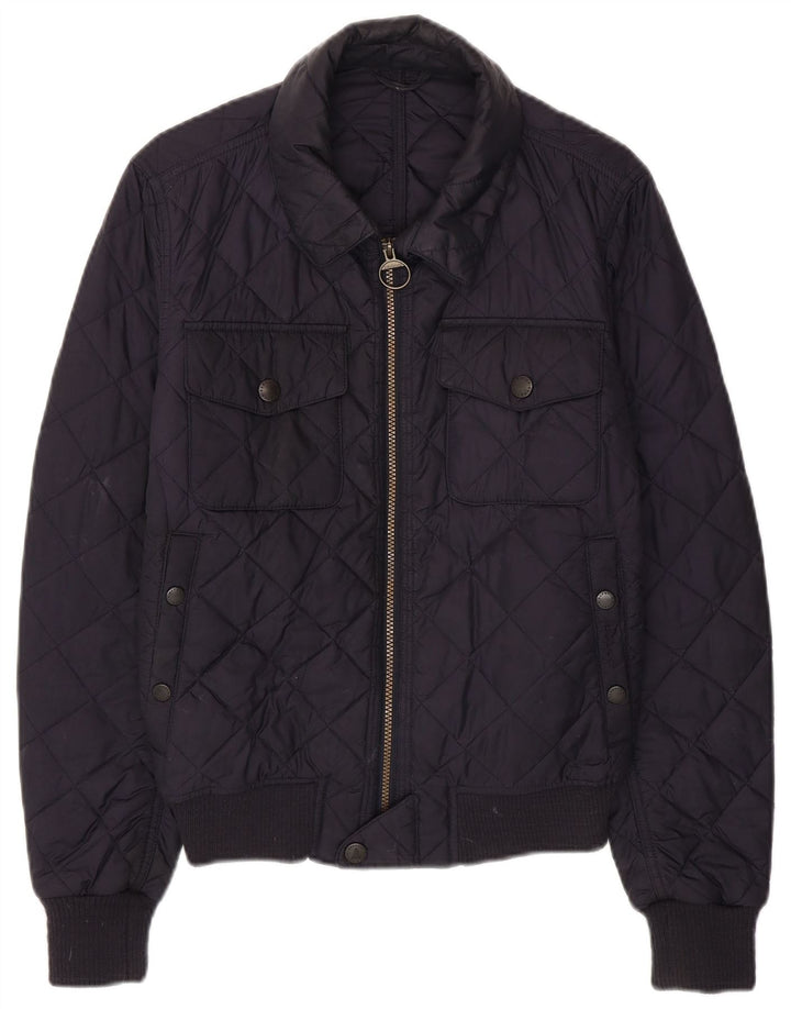 Barbour Herren Steppjacke UK 36 Small Marineblau Polyamid