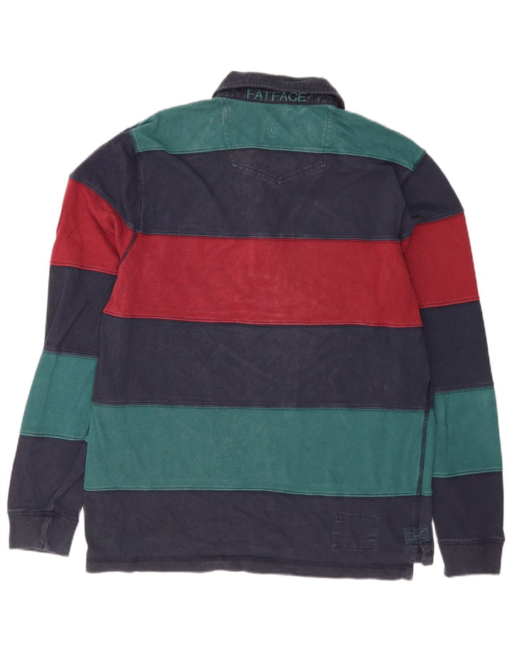 Fat Face Rugby-Poloshirt für Herren, langärmelig, groß, mehrfarbig, gestreift