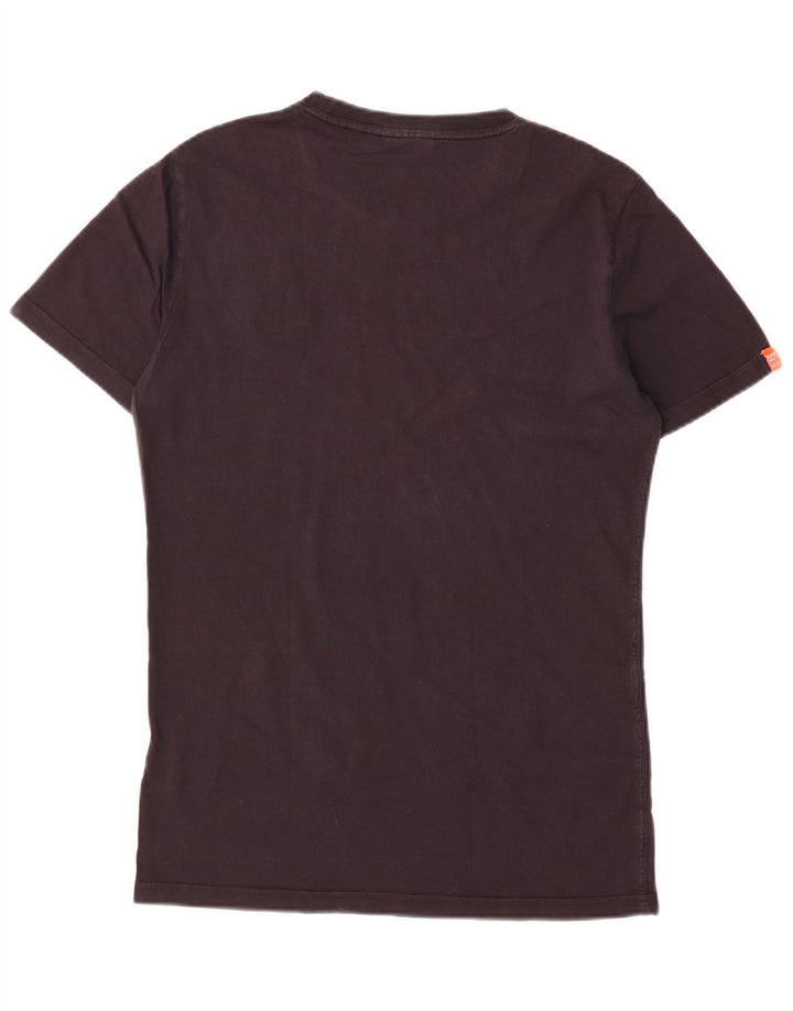 Superdry Herren T-Shirt Top Small aus schwarzer Baumwolle