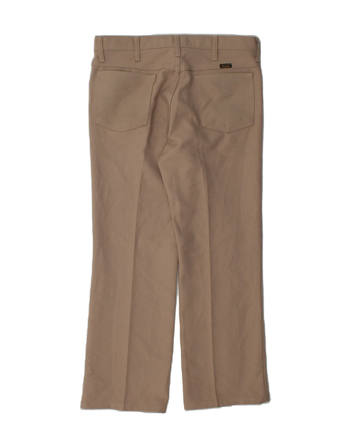 WRANGLER Womens Straight Casual Trousers W34 L29 Beige Polyester Vintage Wrangler and Second-Hand Wrangler from Messina Hembry 
