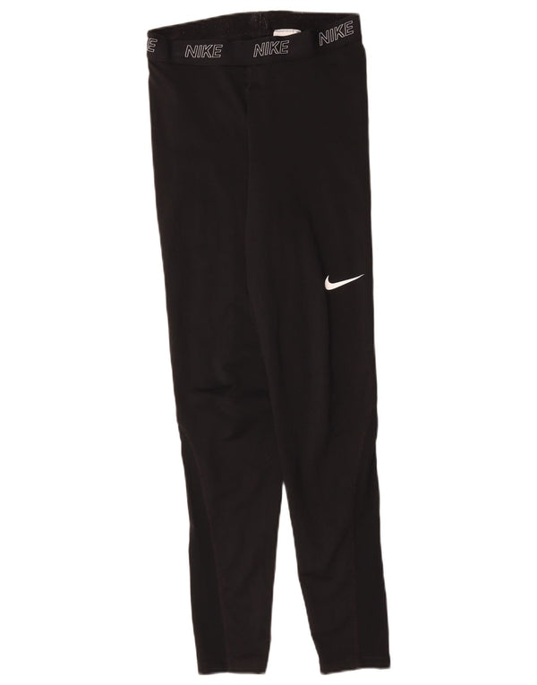 Nike Womens Graphic Leggings UK 12 Mittelschwarzes Polyester