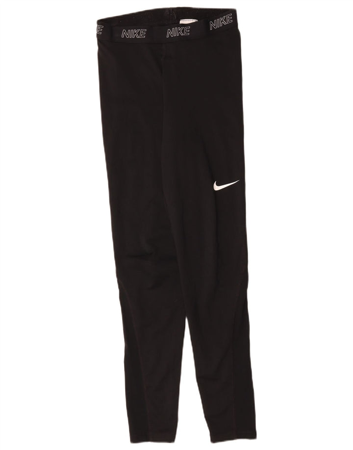 Nike Womens Graphic Leggings UK 12 Mittelschwarzes Polyester