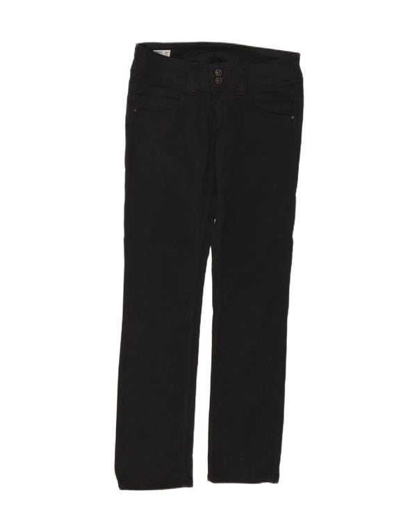 PEPE JEANS Damen Venus Straight Jeans mit niedriger Taille, W29 L32, schwarze Baumwolle