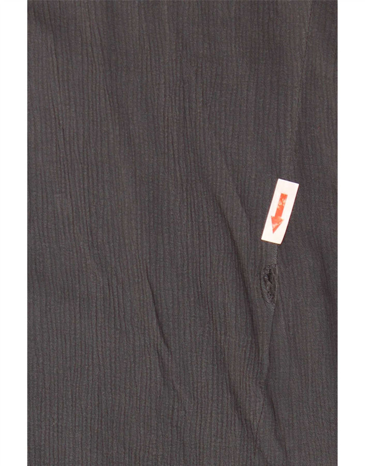 Zara Damen 3/4-Ärmel-Hemdbluse UK 14 Mittelgrau