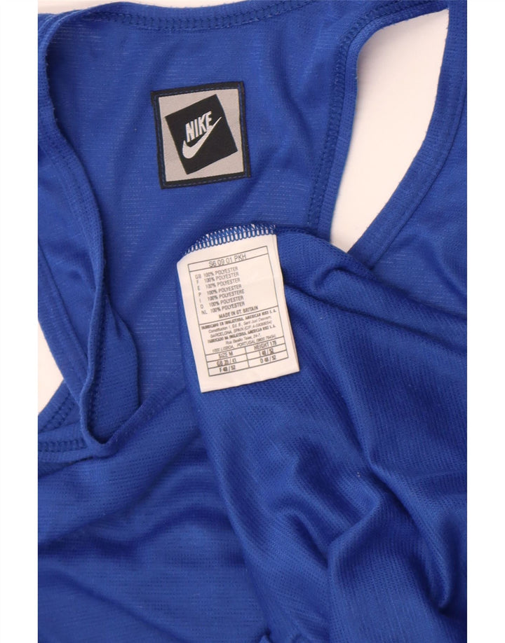 Nike Herren Weste Top UK 39/41 Mittelblaues Polyester