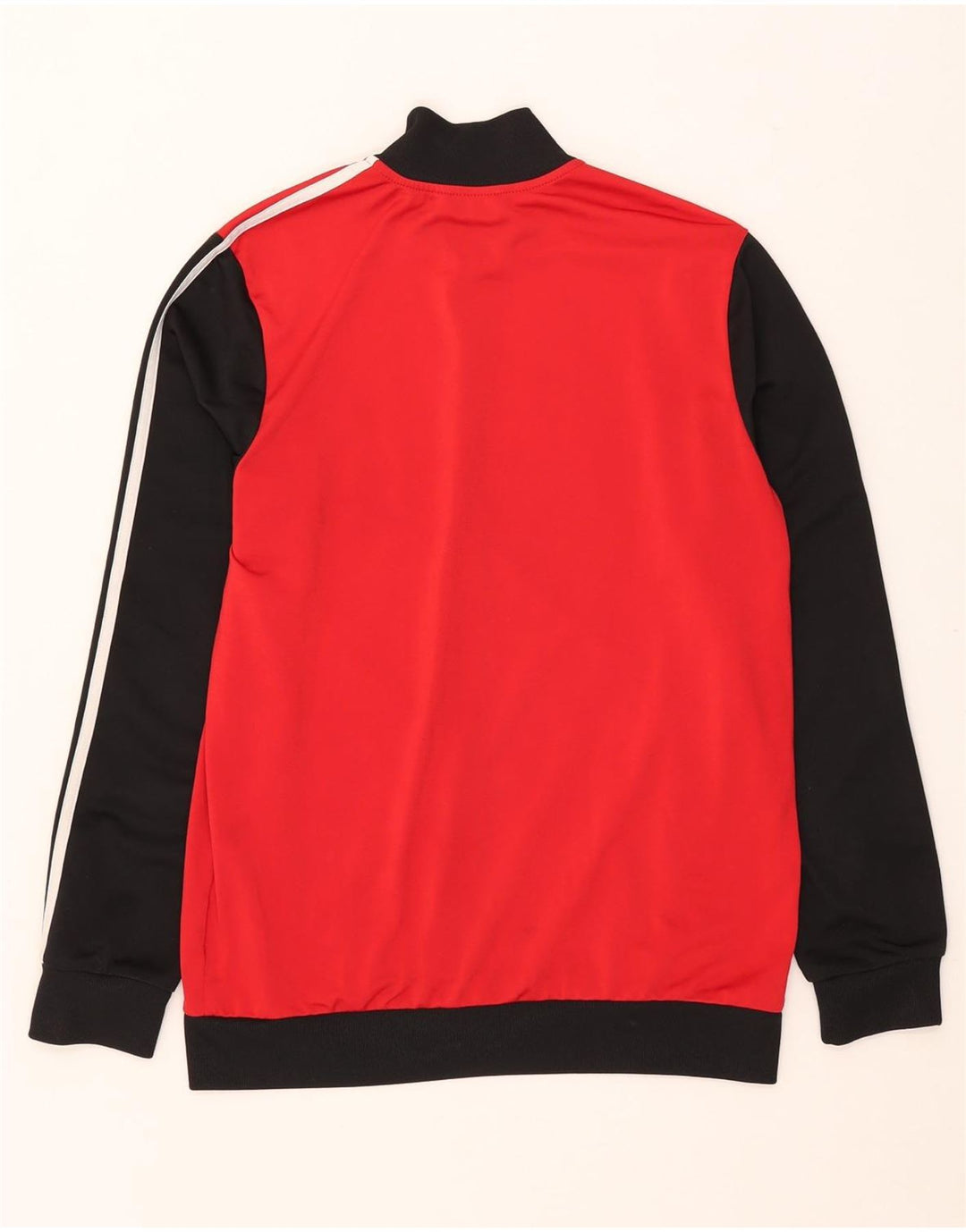 ADIDAS Jungen-Trainingsanzug-Top-Jacke, 15–16 Jahre, rotes Farbblockdesign