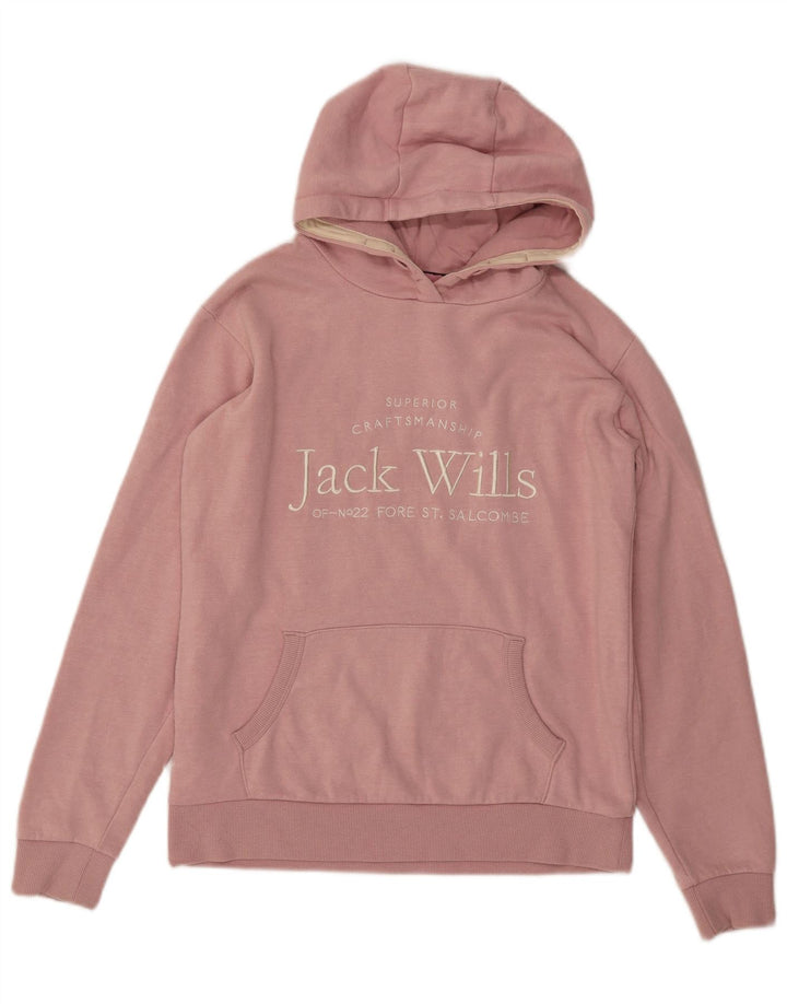 JACK WILLS Kapuzenpullover für Mädchen, 14–15 Jahre, rosa Baumwolle
