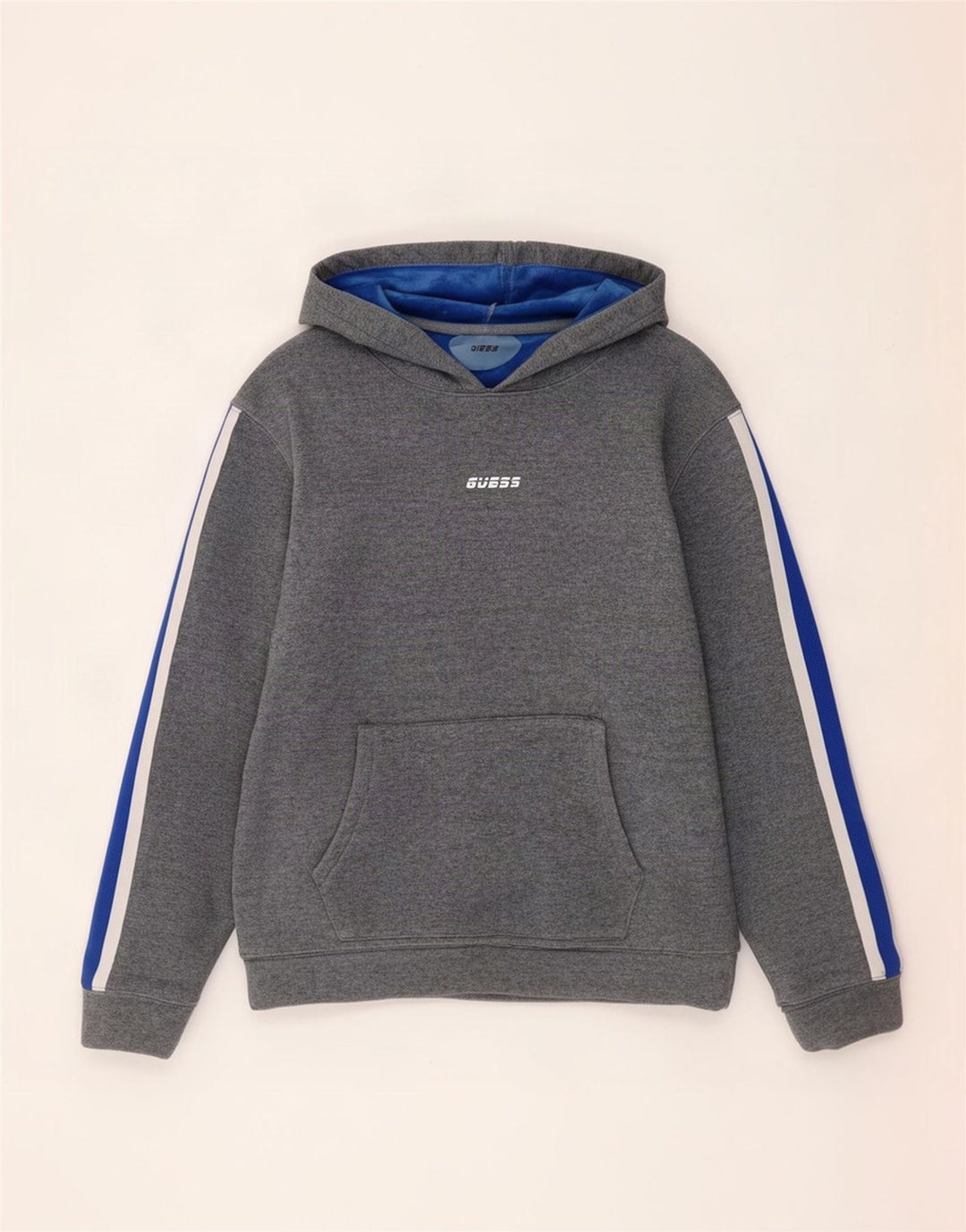 Guess Herren-Kapuzenpullover aus mittelgrauem Colourblock-Polyester