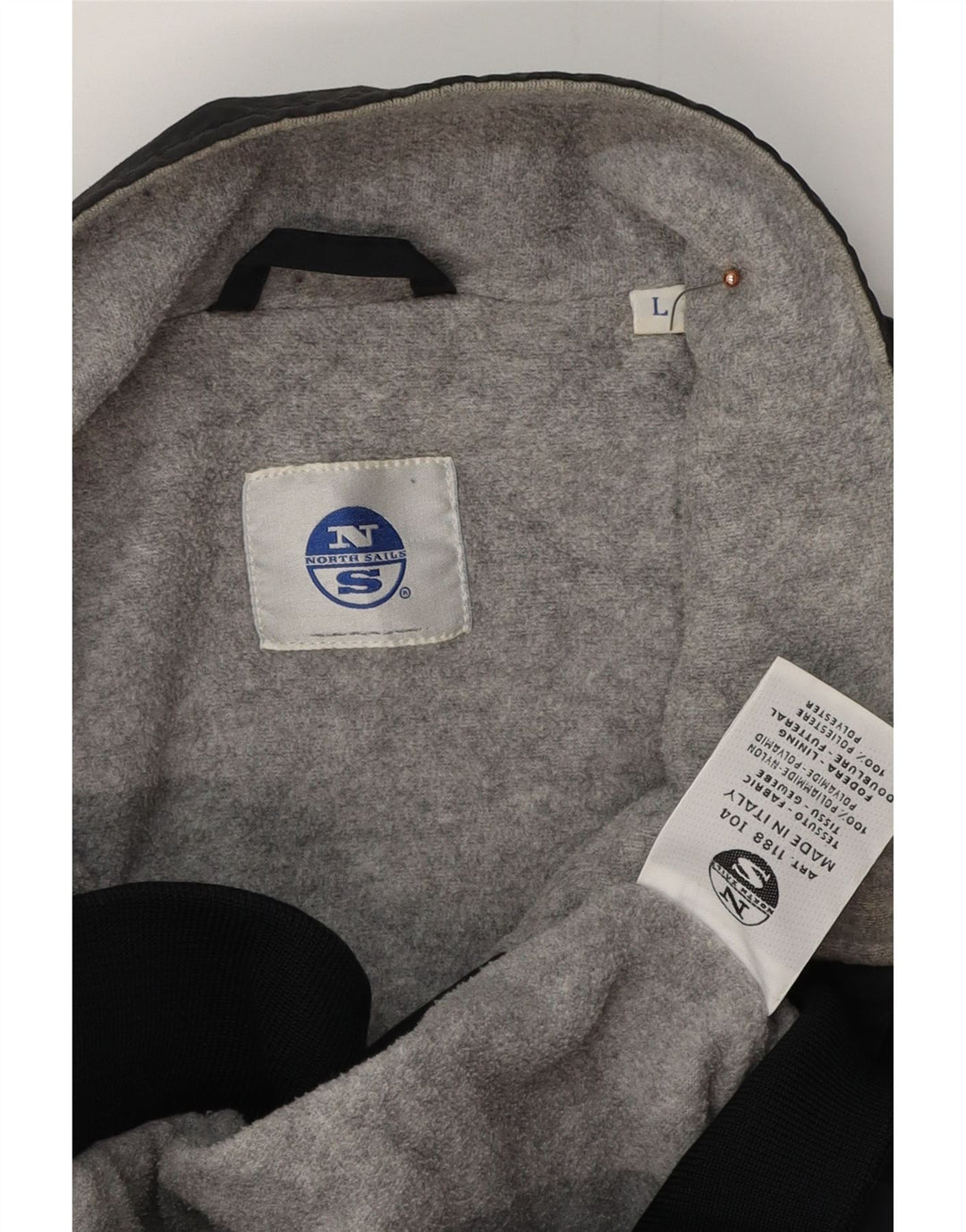 NORTH SAILS Herren Bomberjacke UK 40 Large Schwarz Polyamid