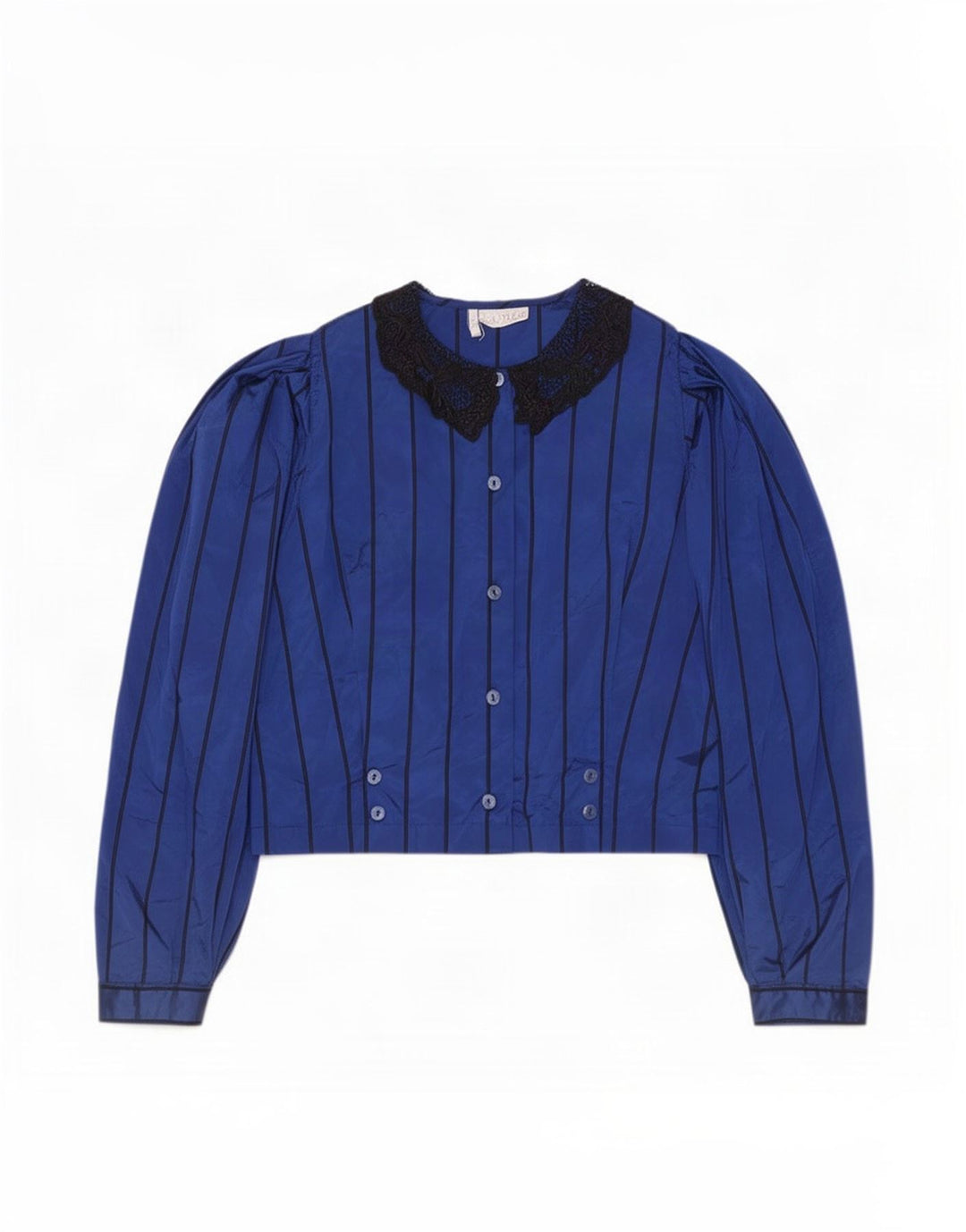 Caprice Damen Crop Shirt Bluse EU 36 Small Blau gestreift