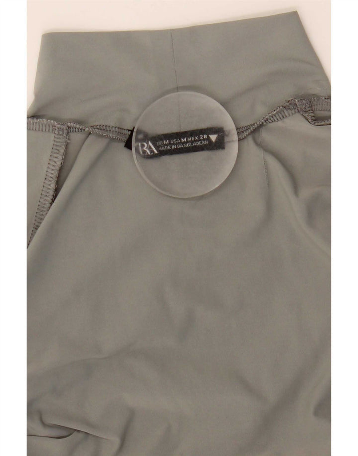 Zara Damen Langarm-Body UK 12 Mittelgraues Nylon