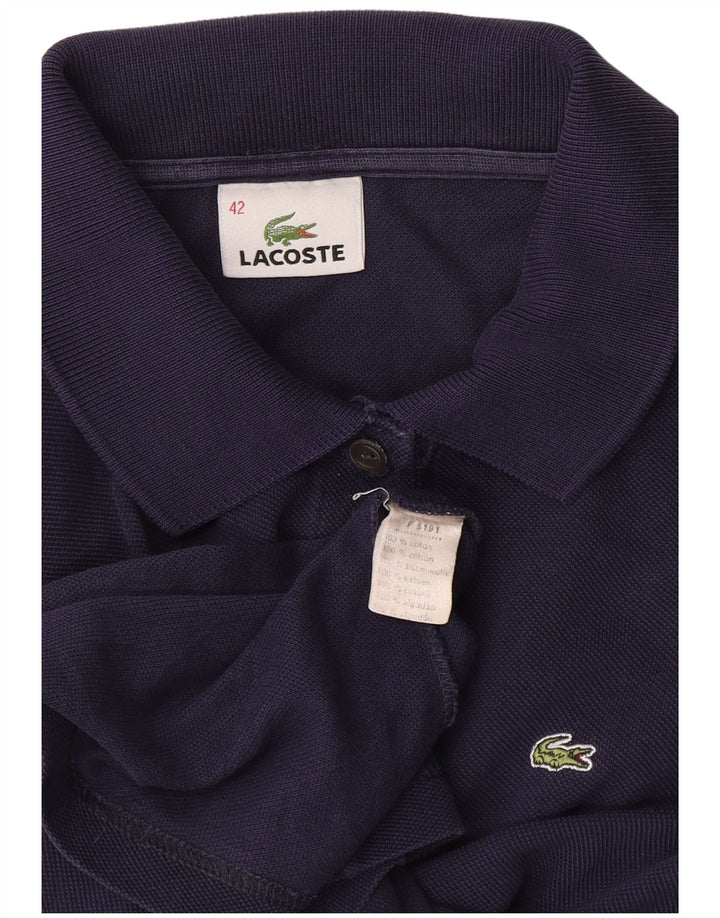 Lacoste Damen-Poloshirt, Größe 42, große marineblaue Baumwolle