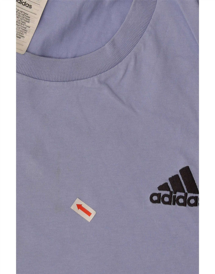 Adidas Herren T-Shirt Top Large Blau Baumwolle