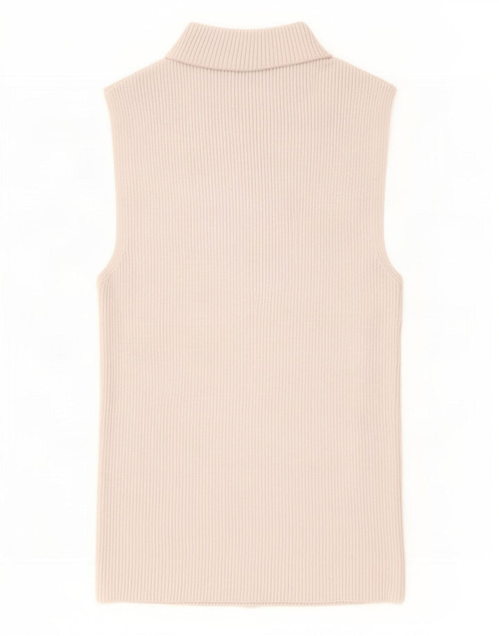 Zara Damen Weste Top UK 8 Small Graue Viskose