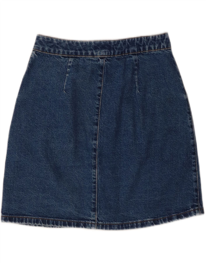 VINTAGE Womens Denim Skirt UK 10 Small W26  Blue Vintage Vintage and Second-Hand Vintage from Messina Hembry 