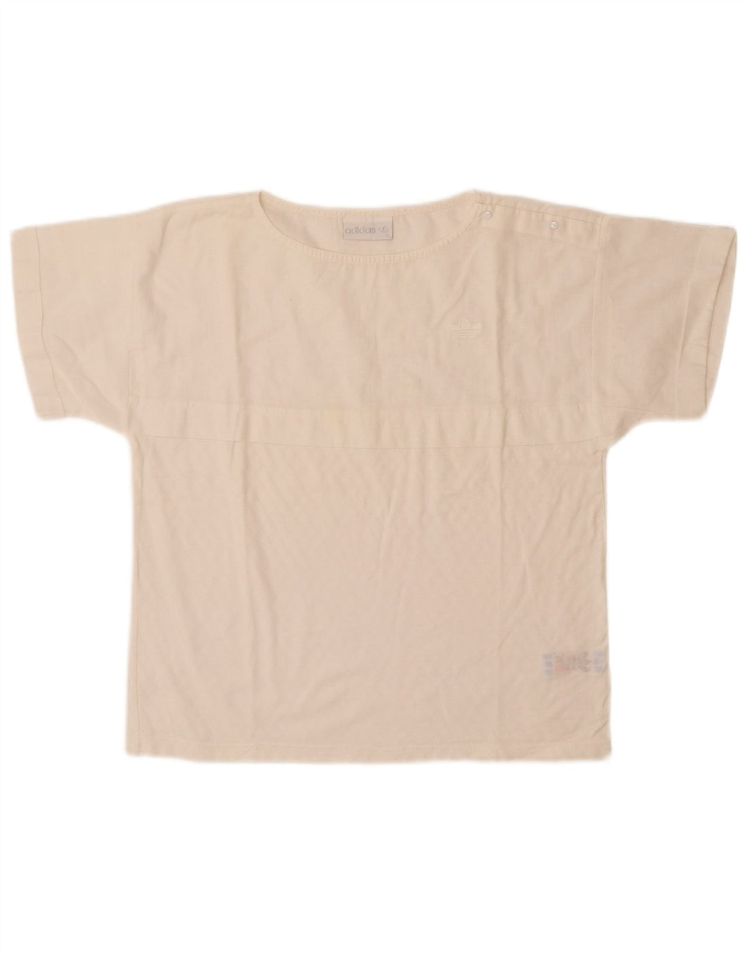 Adidas Damen T-Shirt Top EU 40 Mittelweiße Baumwolle