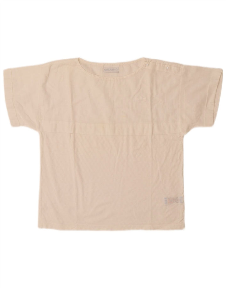 Adidas Damen T-Shirt Top EU 40 Mittelweiße Baumwolle