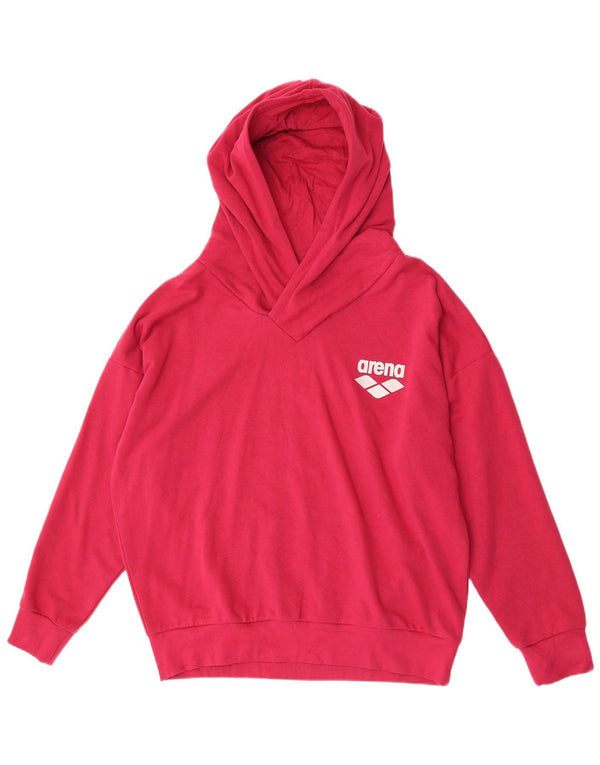 Arena Damen Übergroßer Kapuzenpullover UK 16 Large Rosa Baumwolle