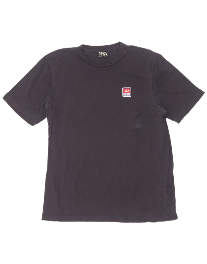 Diesel Herren T-Shirt Top Large Marineblau Baumwolle
