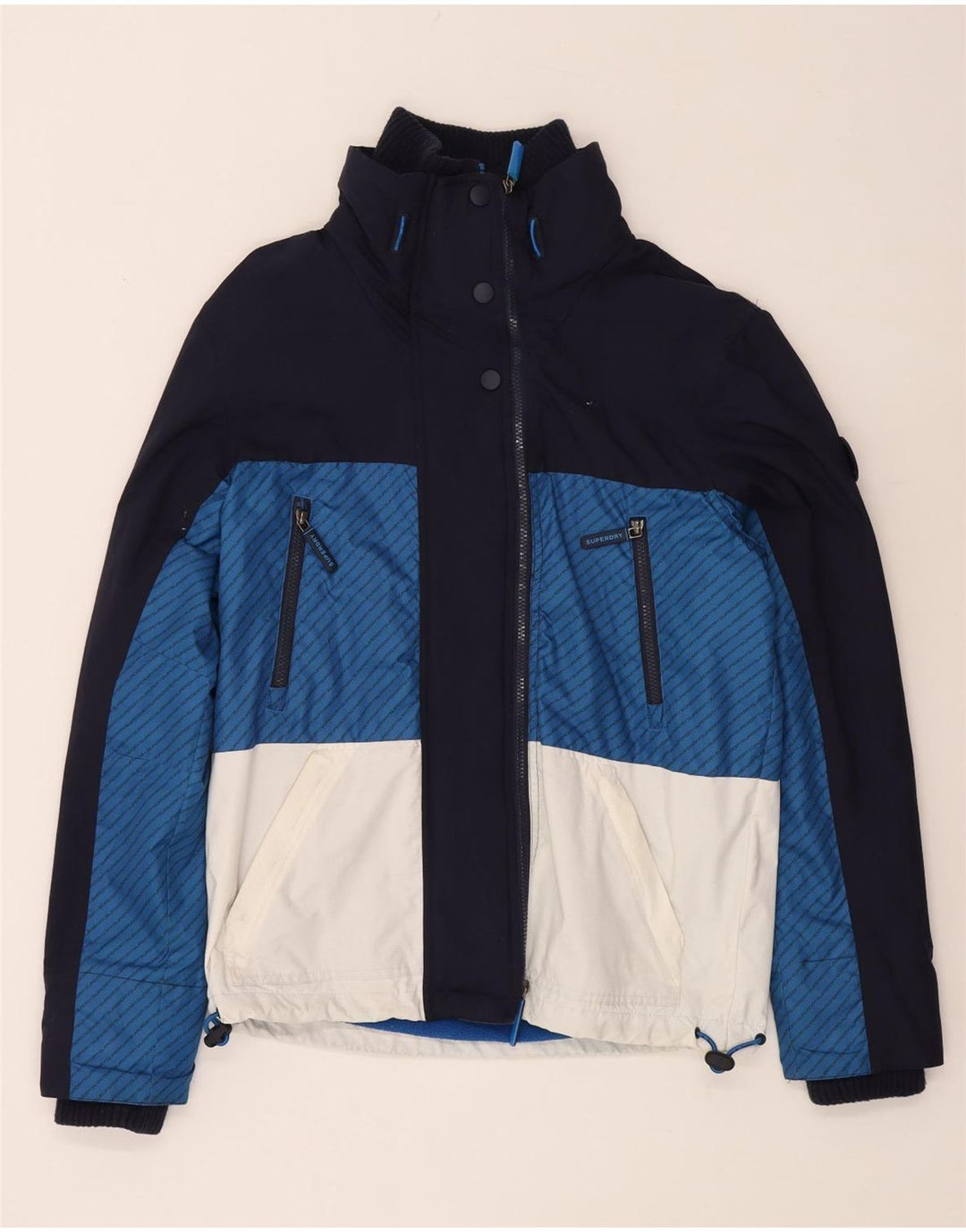 Superdry Herren Windtrekker Windjacke UK 38 Medium Marineblau