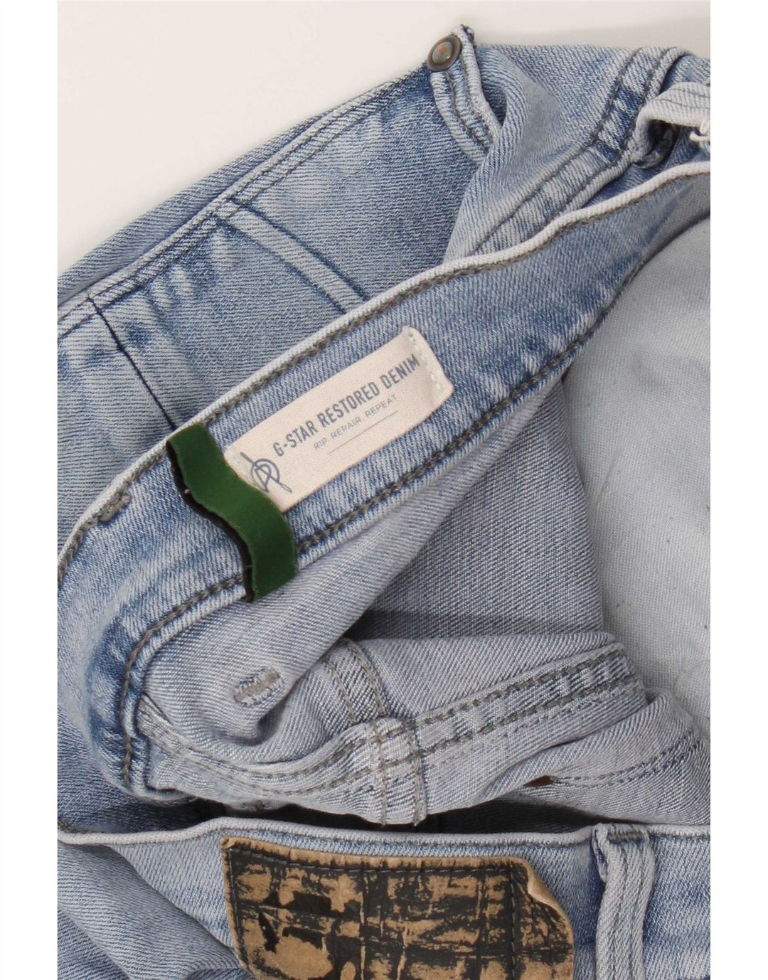 G-Star Herren Revend Distressed Slim Jeans W33 L32 Blaue Baumwolle
